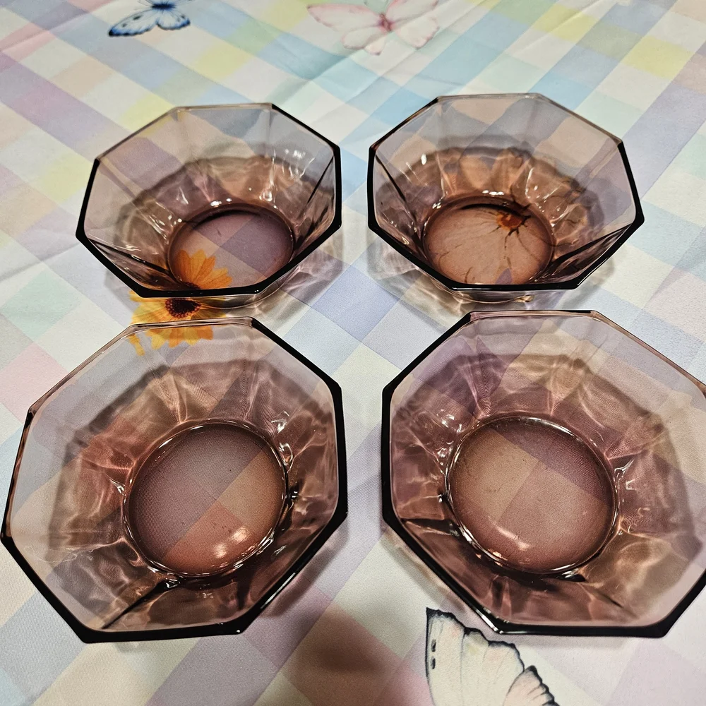 Hazel‎ Atlas Amethyst Serving Bowls - Set of 4